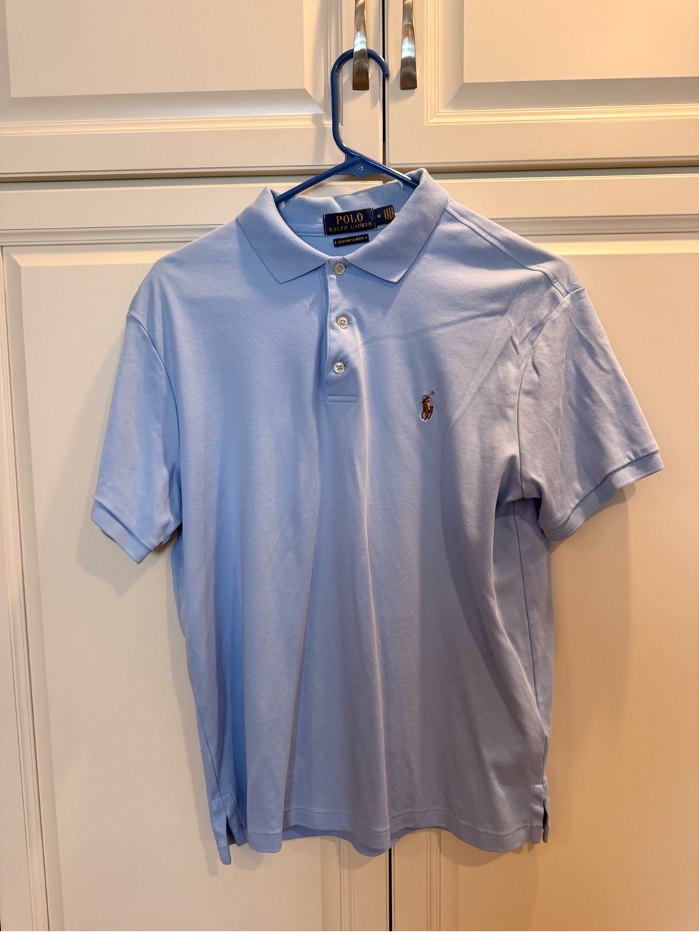 Ralph Lauren Men’s Sky Blue Short Sleeve Polo with Pony Logo